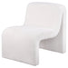 Drayton Upholstered Curved Armless Accent Chair Ivory - Walo Furniture