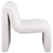 Drayton Upholstered Curved Armless Accent Chair Ivory - Walo Furniture