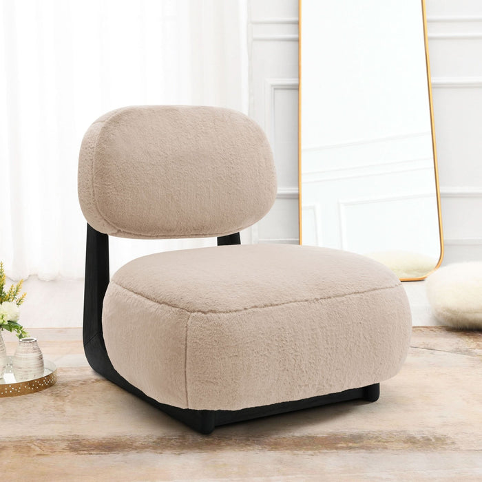 Duffie Upholstered Armless Accent Chair Camel - Walo Furniture