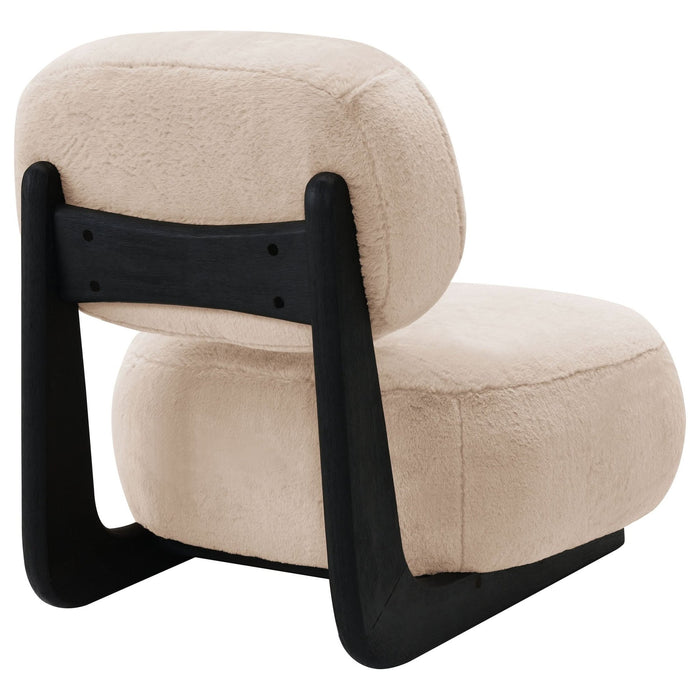 Duffie Upholstered Armless Accent Chair Camel - Walo Furniture