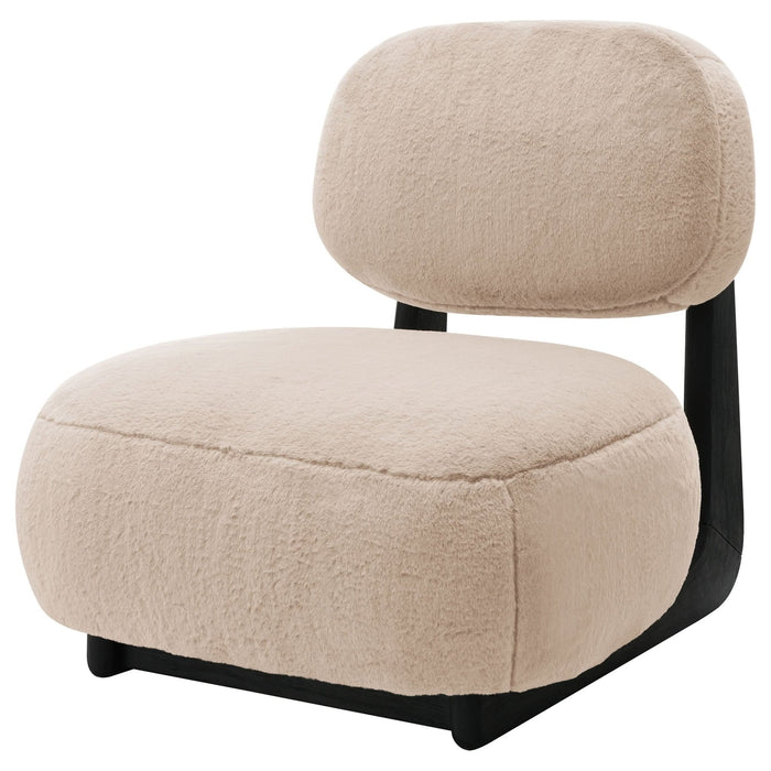 Duffie Upholstered Armless Accent Chair Camel - Walo Furniture