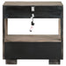 Durango 2 - drawer Nightstand Bedside Table Taupe Oak - Walo Furniture