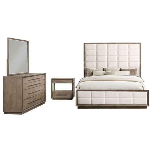 Durango 4 - piece California King Bedroom Set Taupe Oak - Walo Furniture