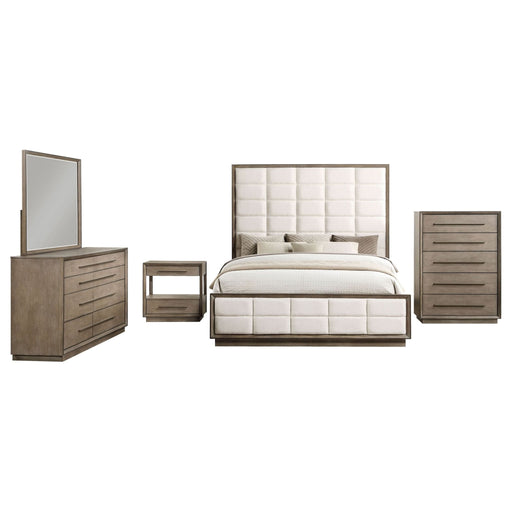 Durango 5 - piece California King Bedroom Set Taupe Oak - Walo Furniture