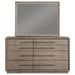 Durango 8 - drawer Dresser and Mirror Taupe Oak - Walo Furniture