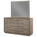 Durango 8 - drawer Dresser and Mirror Taupe Oak - Walo Furniture