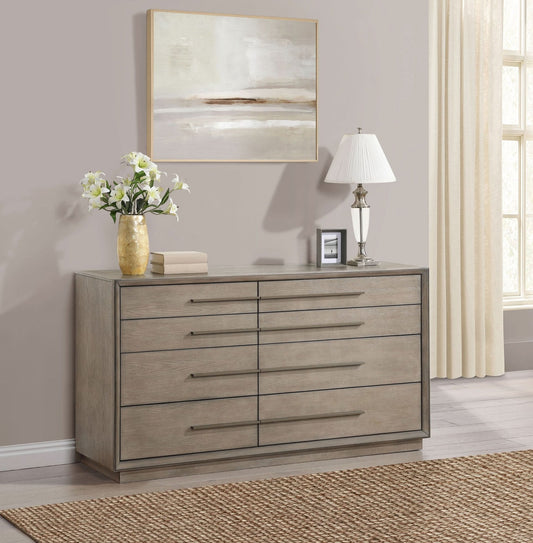 Durango 8 - drawer Dresser Taupe Oak - Walo Furniture