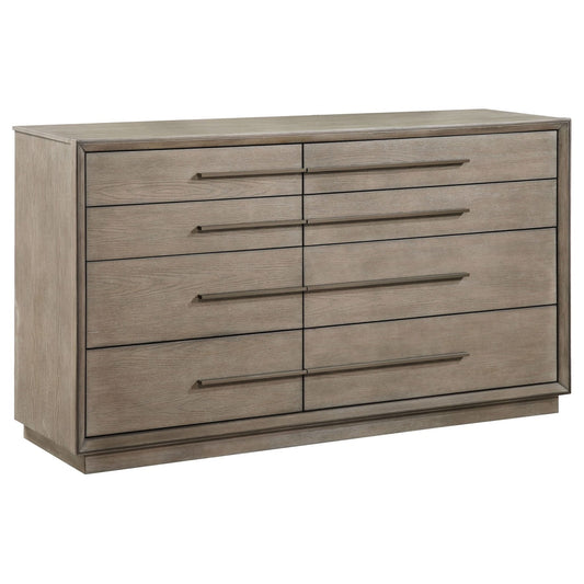 Durango 8 - drawer Dresser Taupe Oak - Walo Furniture