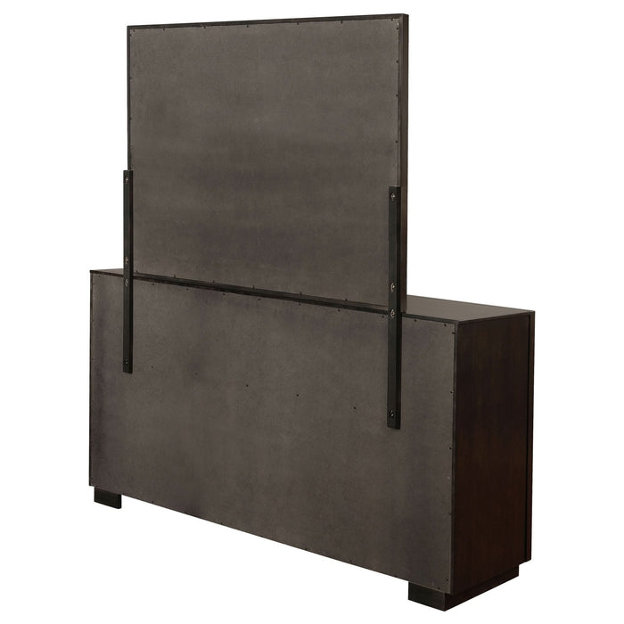 Durango 8 - drawer Dresser with Mirror Smoked Peppercorn - Walo Furniture