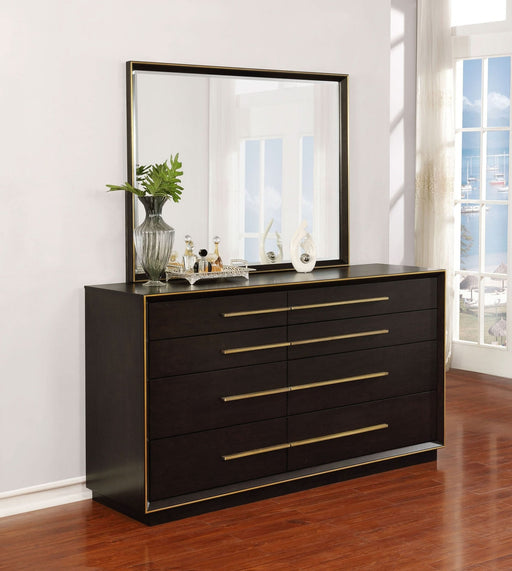 Durango 8 - drawer Dresser with Mirror Smoked Peppercorn - Walo Furniture