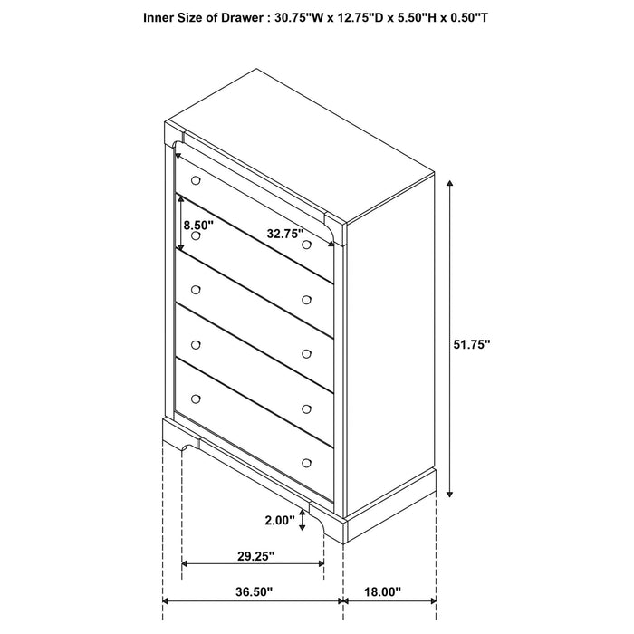 E KING 5 PC SET - Walo Furniture