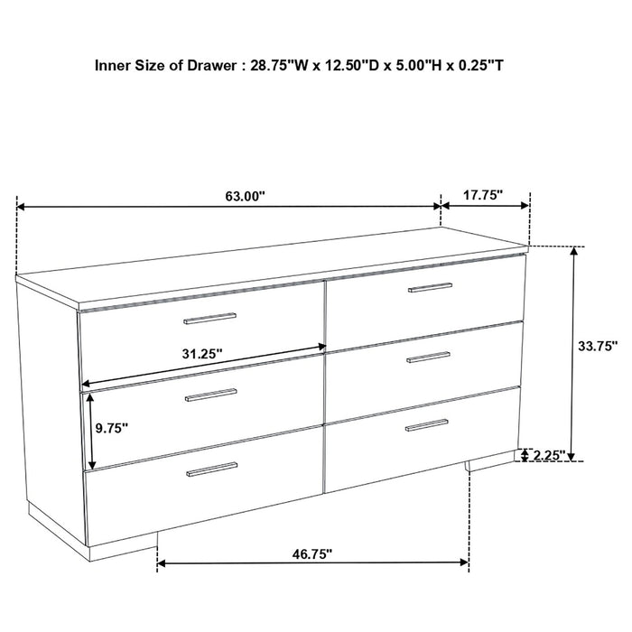 EASTERN KING BED 4 PC SET - Walo Furniture