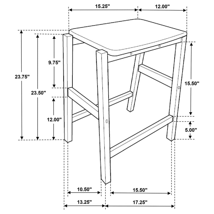 Edgeworth 3 - piece Kitchen Island Counter Table Set White - Walo Furniture