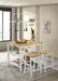 Edgeworth 3 - piece Kitchen Island Counter Table Set White - Walo Furniture