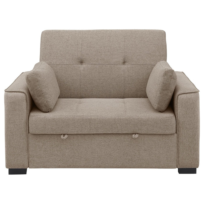 Edith Upholstered Convertible Sleeper Sofa Bed Beige - Walo Furniture