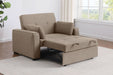 Edith Upholstered Convertible Sleeper Sofa Bed Beige - Walo Furniture