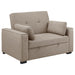 Edith Upholstered Convertible Sleeper Sofa Bed Beige - Walo Furniture