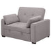 Edith Upholstered Convertible Sleeper Sofa Bed Grey - Walo Furniture