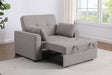 Edith Upholstered Convertible Sleeper Sofa Bed Grey - Walo Furniture