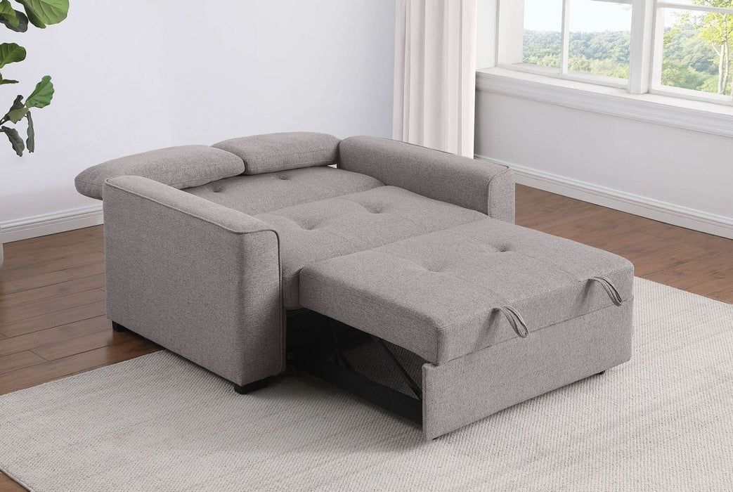 Edith Upholstered Convertible Sleeper Sofa Bed Grey - Walo Furniture