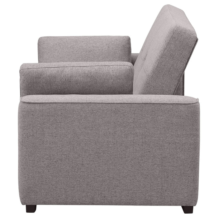 Edith Upholstered Convertible Sleeper Sofa Bed Grey - Walo Furniture