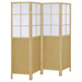 Edwards 4 - Panel Room Divider Folding Shoji Screen Natural - Walo Furniture