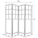 Edwards 4 - Panel Room Divider Folding Shoji Screen Natural - Walo Furniture