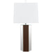 Elena 30 - inch Square Tapered Mirrored Table Lamp Brown - Walo Furniture