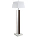 Elena 67 - inch Square Tapered Mirrored Floor Lamp Brown - Walo Furniture