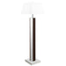 Elena 67 - inch Square Tapered Mirrored Floor Lamp Brown - Walo Furniture