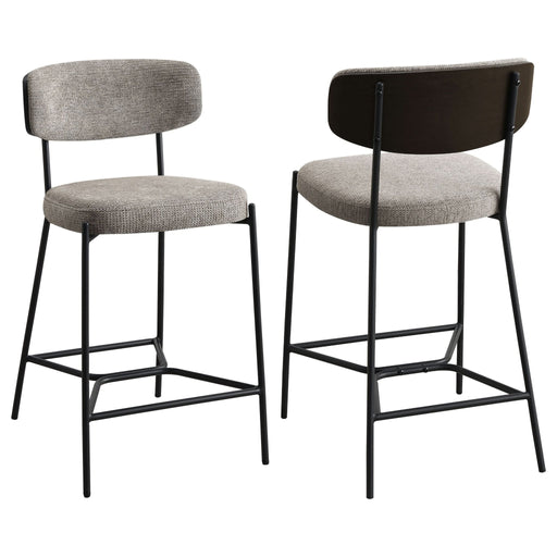 Elison Counter Height Bar Stool Light Brown (Set of 2) - Walo Furniture