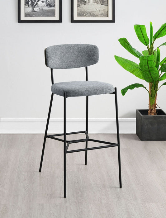 Elison Pub Height Bar Stool Grey (Set of 2) - Walo Furniture