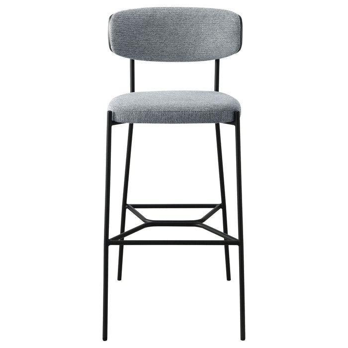 Elison Pub Height Bar Stool Grey (Set of 2) - Walo Furniture