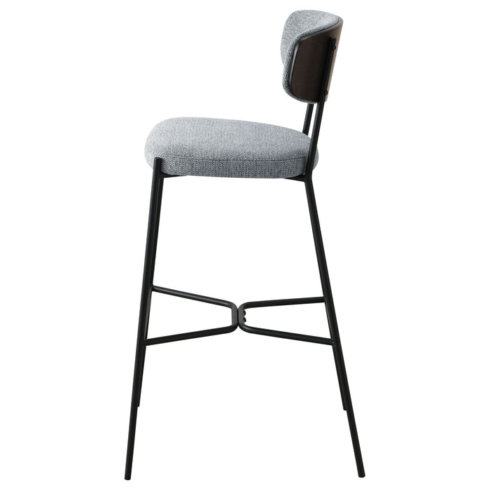 Elison Pub Height Bar Stool Grey (Set of 2) - Walo Furniture