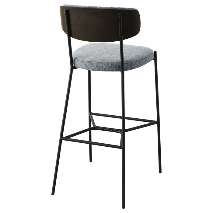 Elison Pub Height Bar Stool Grey (Set of 2) - Walo Furniture