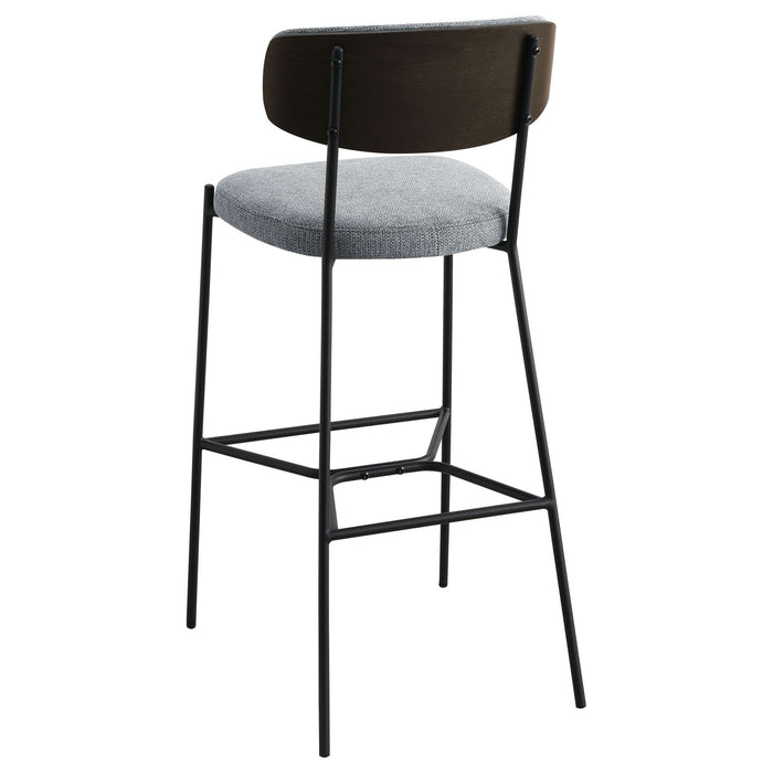 Elison Pub Height Bar Stool Grey (Set of 2) - Walo Furniture