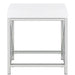 Eliza Vanity Set with Lighting & Stool White and Chrome - Walo Furniture