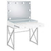 Eliza Vanity Set with Lighting & Stool White and Chrome - Walo Furniture