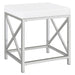 Eliza Vanity Set with Lighting & Stool White and Chrome - Walo Furniture