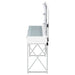 Eliza Vanity Set with Lighting & Stool White and Chrome - Walo Furniture