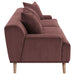 Elizabeth Corduroy Upholstered Extra Long Sofa Wine Red - Walo Furniture