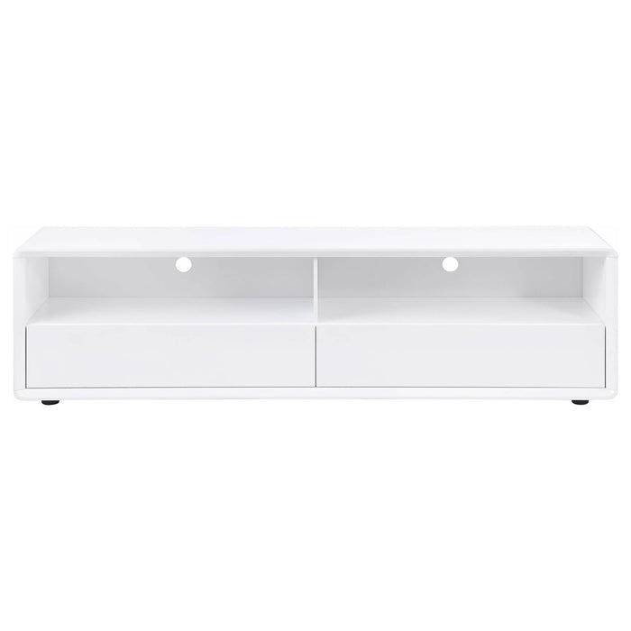 Ellice 71 - inch TV Stand Media Console White - Walo Furniture