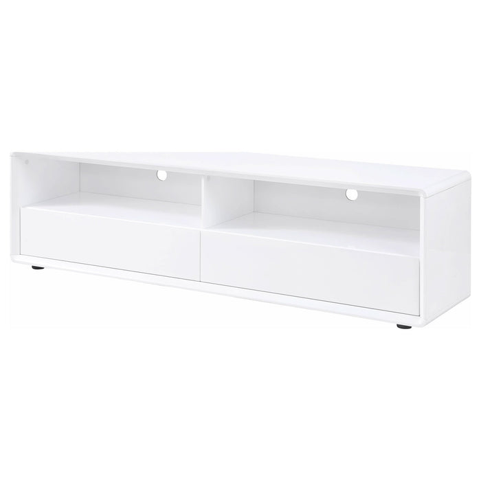 Ellice 71 - inch TV Stand Media Console White - Walo Furniture