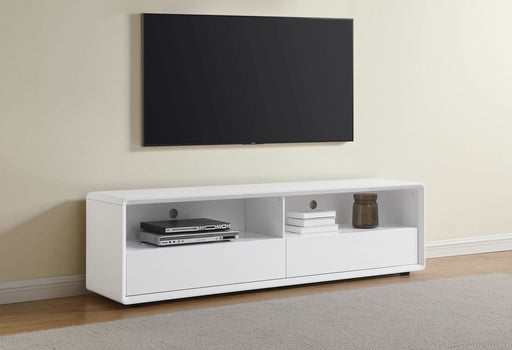 Ellice 71 - inch TV Stand Media Console White - Walo Furniture