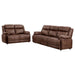 Ellington 2 - piece Upholstered Padded Arm Sofa Set Dark Brown - Walo Furniture