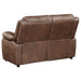 Ellington 2 - piece Upholstered Padded Arm Sofa Set Dark Brown - Walo Furniture