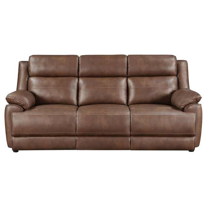 Ellington 2 - piece Upholstered Padded Arm Sofa Set Dark Brown - Walo Furniture