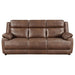 Ellington 2 - piece Upholstered Padded Arm Sofa Set Dark Brown - Walo Furniture