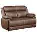 Ellington 2 - piece Upholstered Padded Arm Sofa Set Dark Brown - Walo Furniture