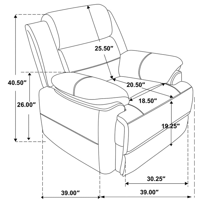 Ellington 3 - piece Upholstered Padded Arm Sofa Set Dark Brown - Walo Furniture